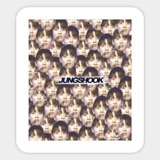 "JUNGSHOOK" - Jungkook - Filled Design (Blue) Sticker